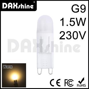DAXSHINE LED G9 1.5W AC230V Warm White 2800-3200K 80-100lm   